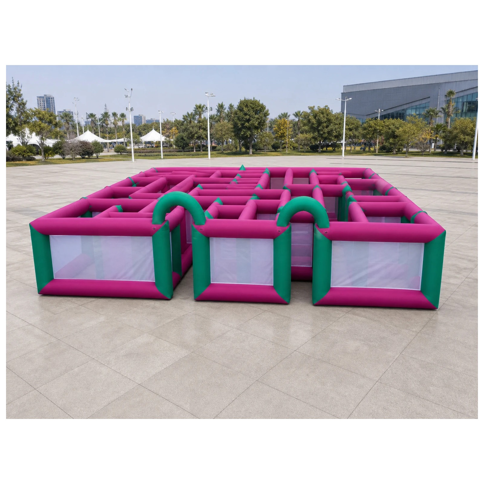 Large Magenta Green Mesh Open  - Kids Outdoor Party Venue review and price
