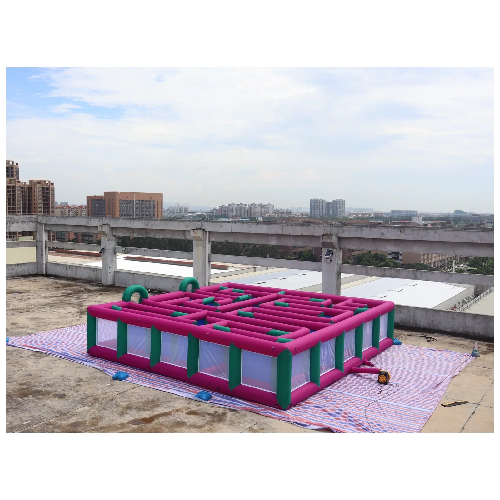Large Magenta Green Mesh Open  - Kids Outdoor Party Venue review and price