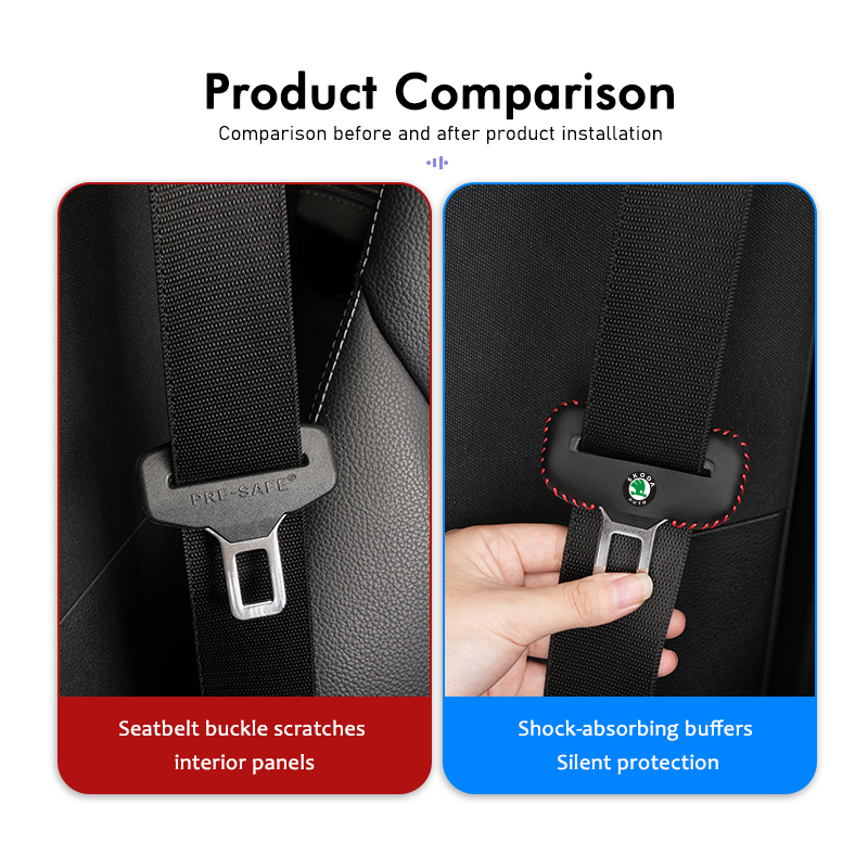 For Skoda PU Leather Car Seat  - Swing Seat Belt review and price