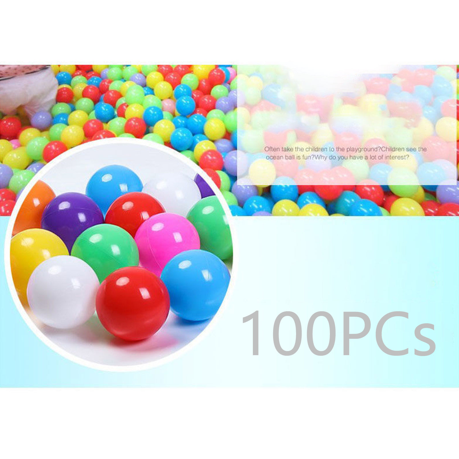 100PCS 55MM Baby Plastic Balls - Kids Outdoor Activity Centre review and price