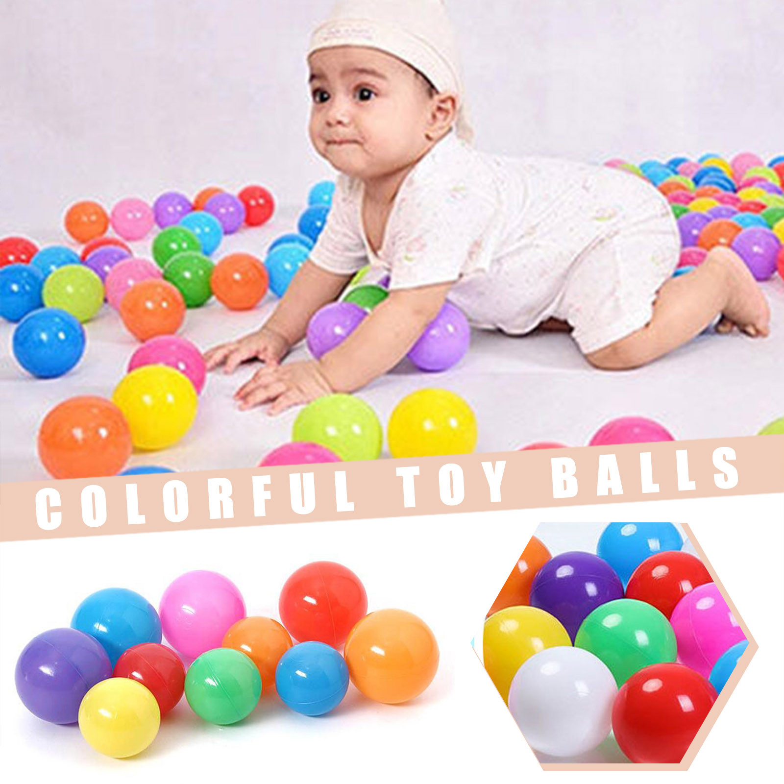 100PCS 55MM Baby Plastic Balls - Kids Outdoor Activity Centre review and price