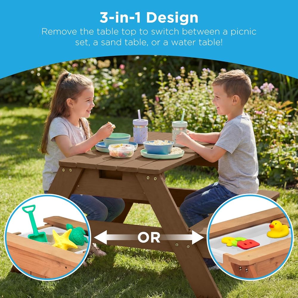 Kids Picnic Table with Umbrell - Kids Outdoor Picnic Table review and price