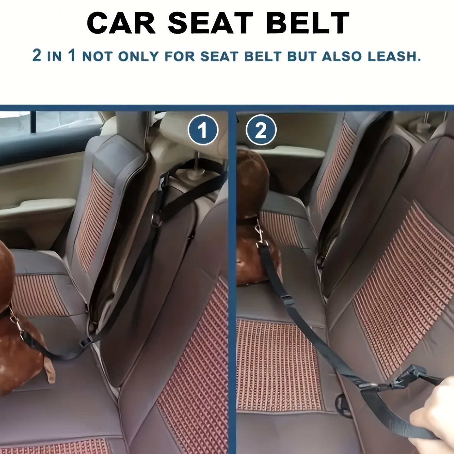 Solid Color Two-in-one Pet Car - Swing Seat Belt review and price