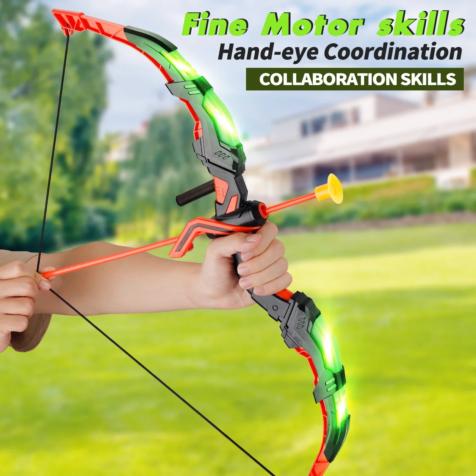Kids LED Archery Toy Set, Hand - Kids Outdoor Archery Set review and price