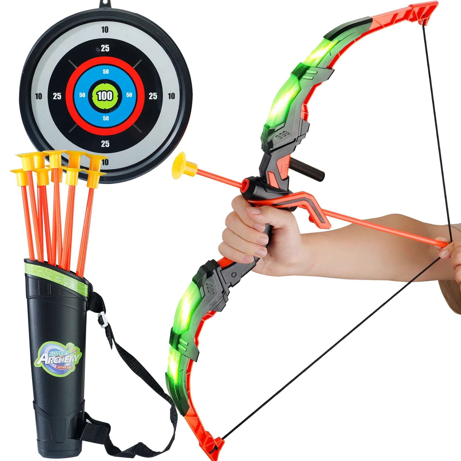 Kids LED Archery Toy Set, Hand - Kids Outdoor Archery Set review and price