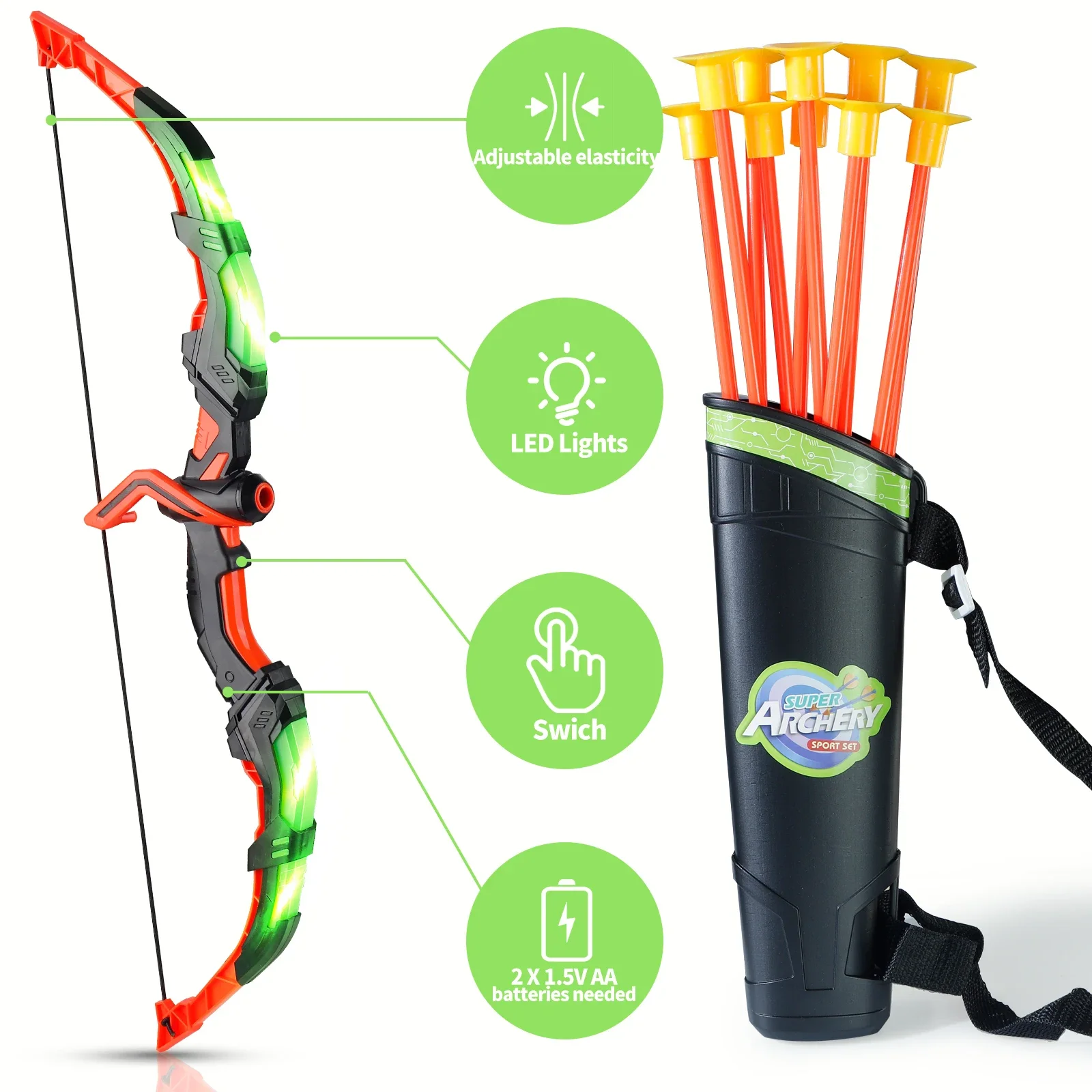 Kids LED Archery Toy Set, Hand - Kids Outdoor Archery Set review and price