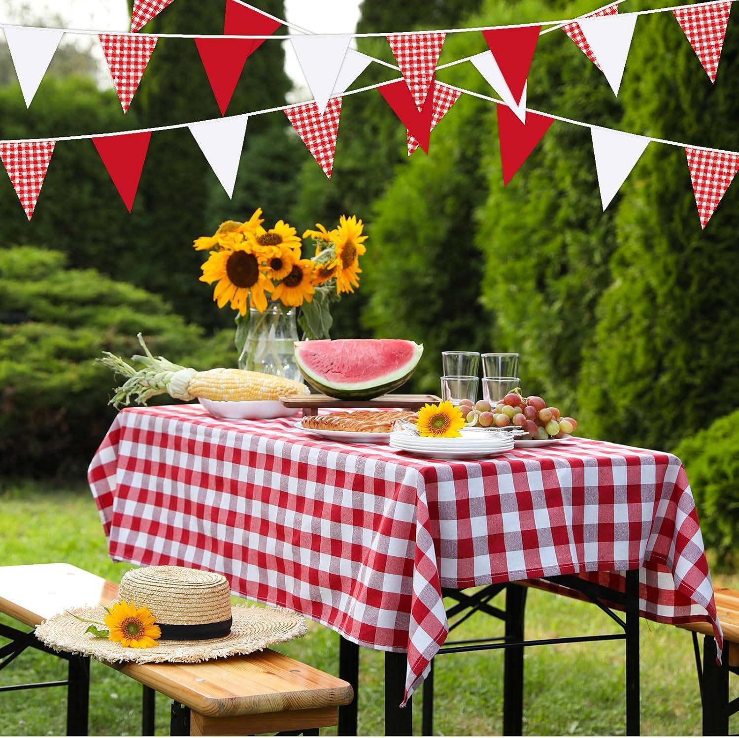 Red and White Banner Triangle  - Kids Outdoor Garden Set review and price