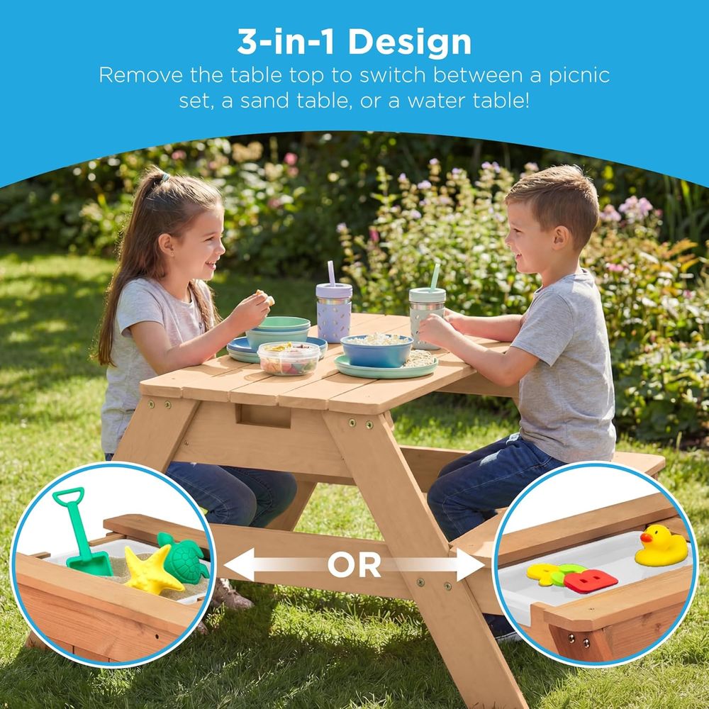 Kids Picnic Table with Umbrell - Kids Outdoor Picnic Table review and price